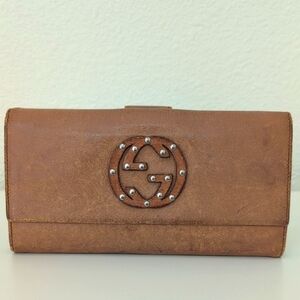 Gucci Brown Leather Wallet with Iconic GG Logo